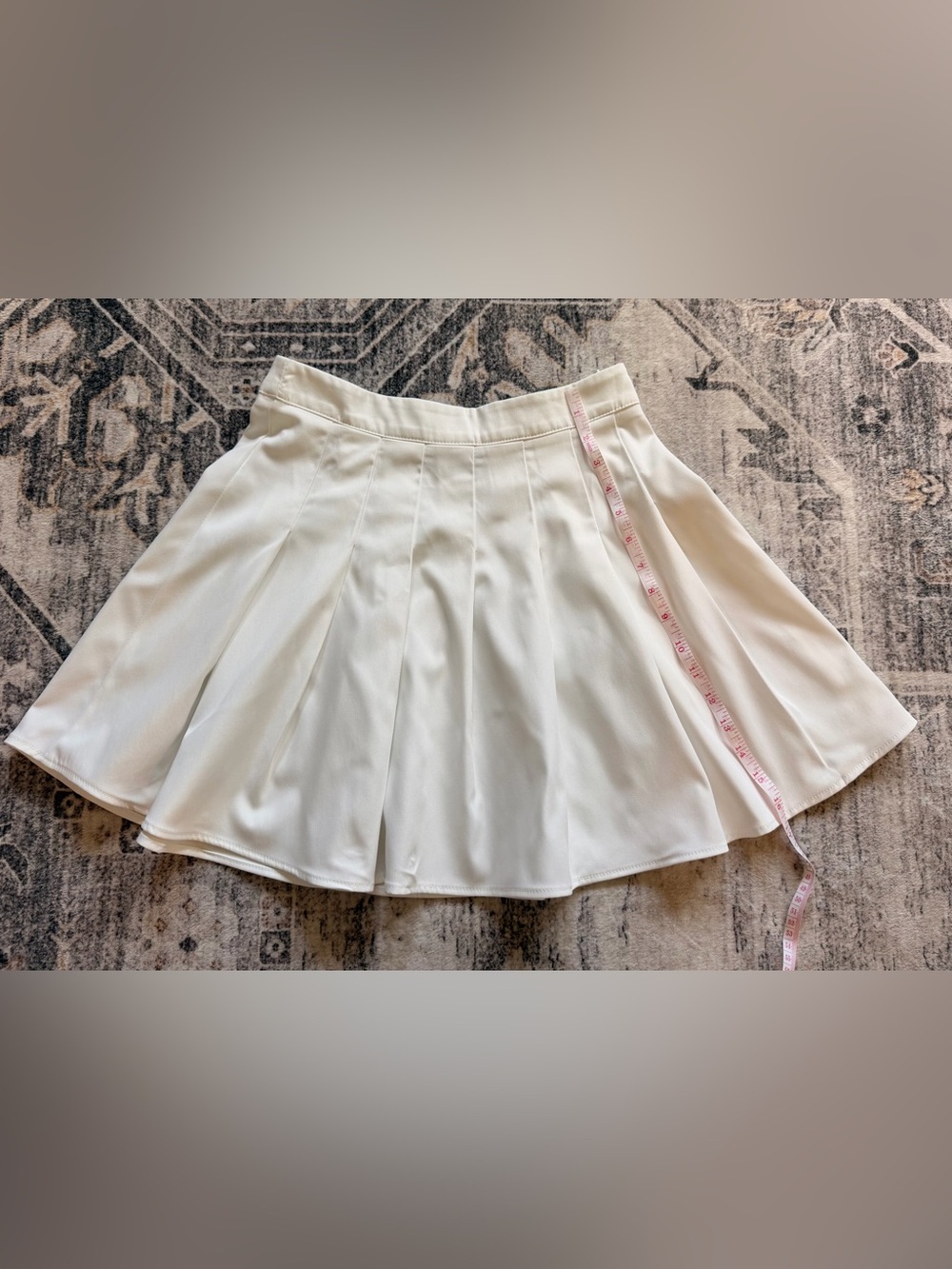 SHEIN White Pleated Skater Skirt